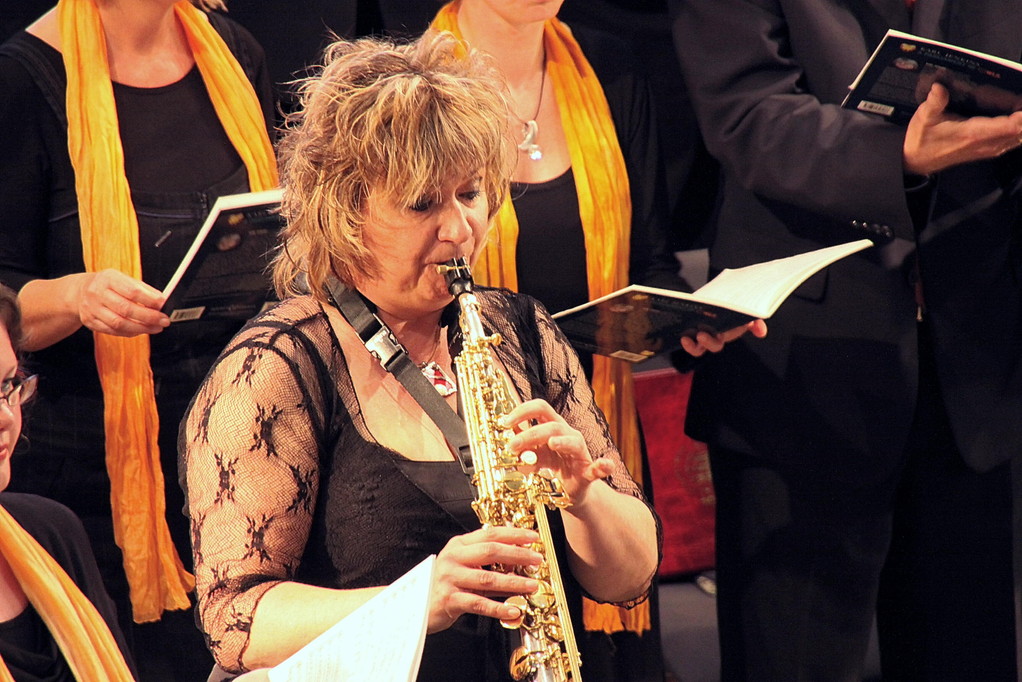 Anja Bachmann am Saxophon