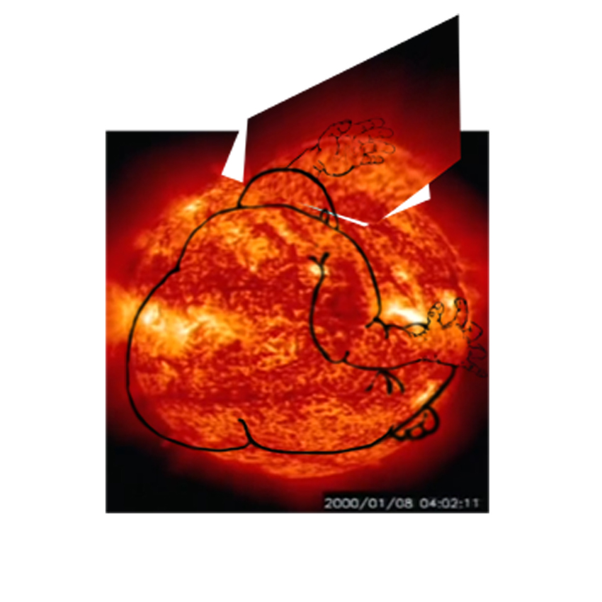 Sonnenbild von Teleskop gefunden