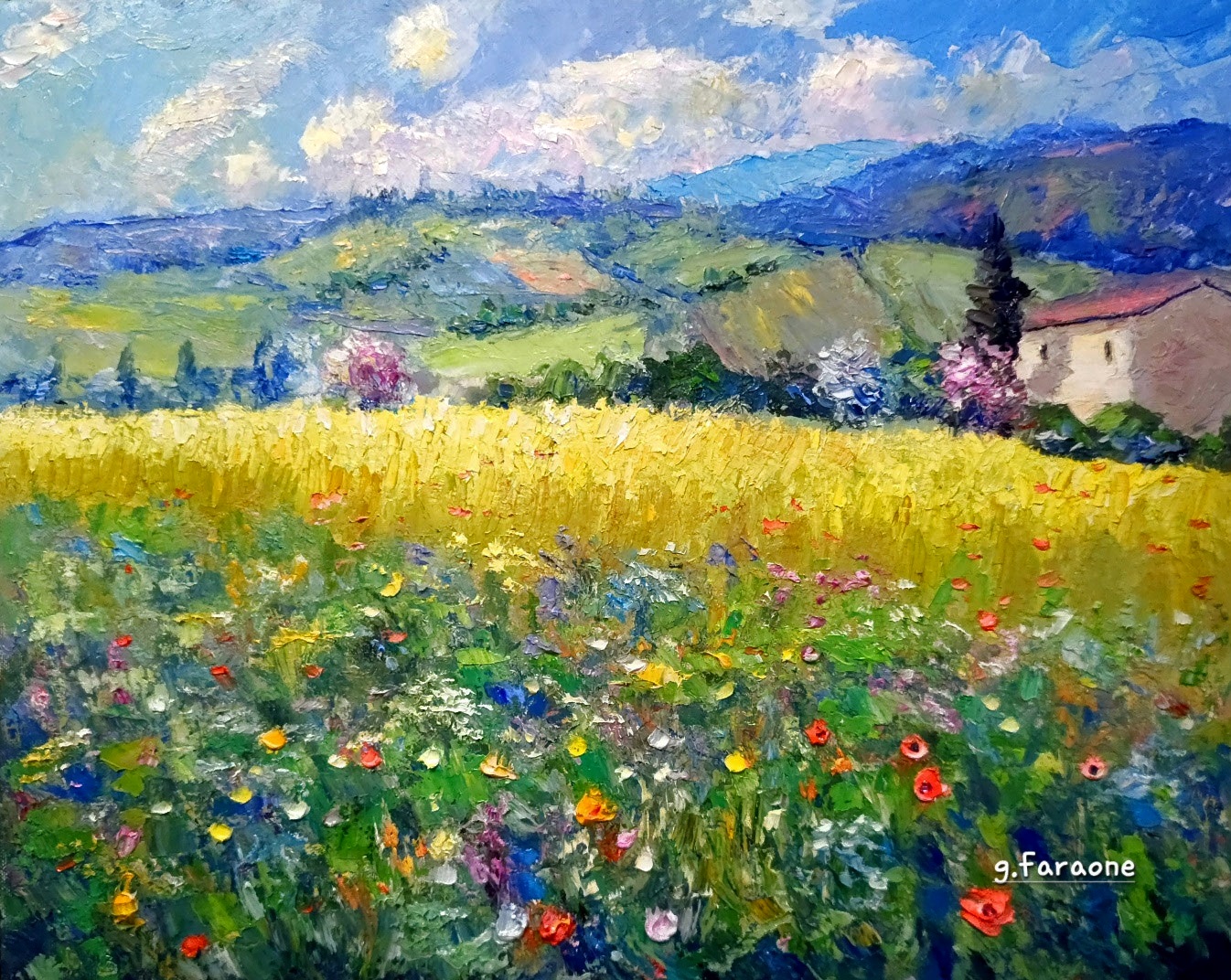 Profumo primaverile olio su tela cm 50x40 (Codice 502/26)