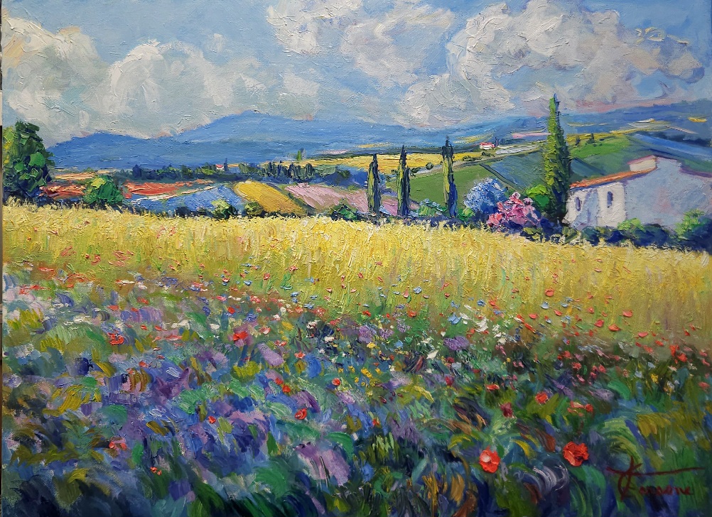 Estate olio su tela cm 80x60 Giuseppe Faraone (Codice 493/25) ND