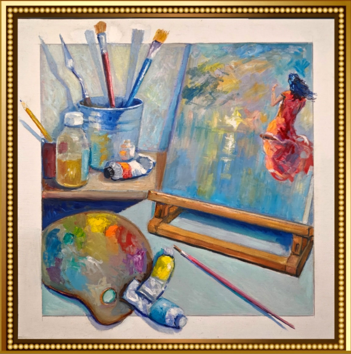 Natura morta,olio su tela cm 60x60 
