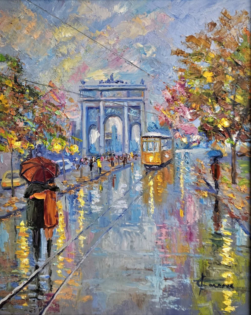 milano dipinto, tram