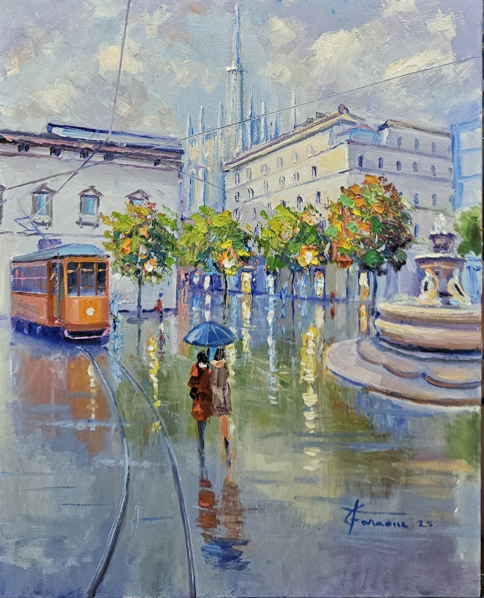 milano dipinto, tram