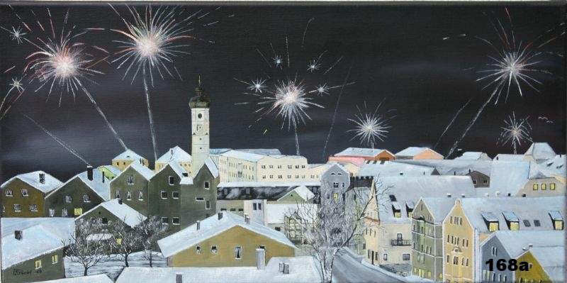 Nr.168a Sylvesternacht in Dorfen. Format 30x60cm