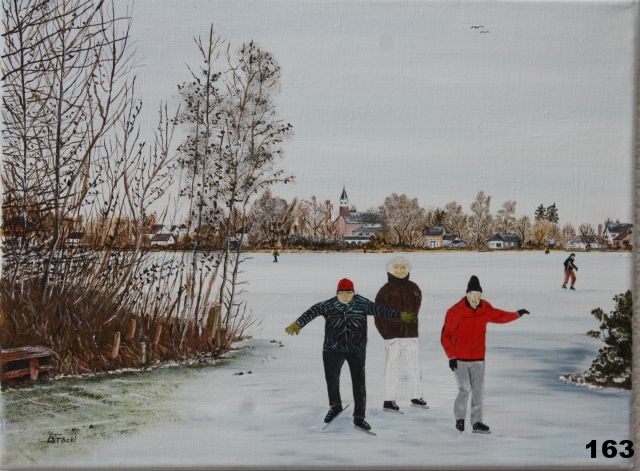 Nr.163 Schlittschuhlauf in Holland. Format 30x40cm