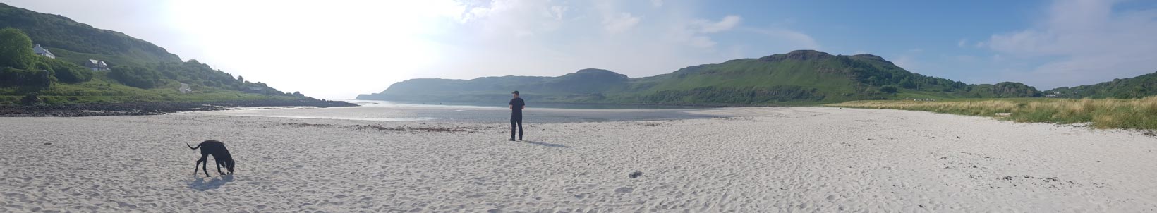 Erfahrungen_Wohnmobil_Hund_Schottland_Isle of Mull_Calgary Bay_Strand