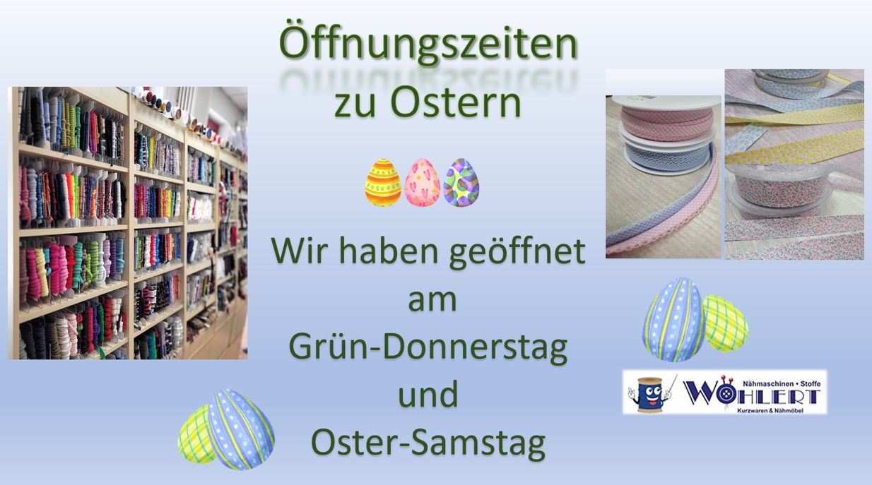 Öffnungszeiten zu Ostern