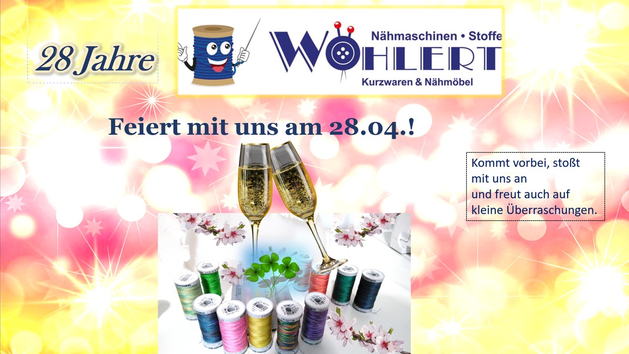 Feiert mit uns 28 Jahre am 28.04!