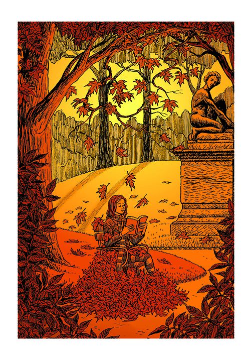lecture sous les feuilles