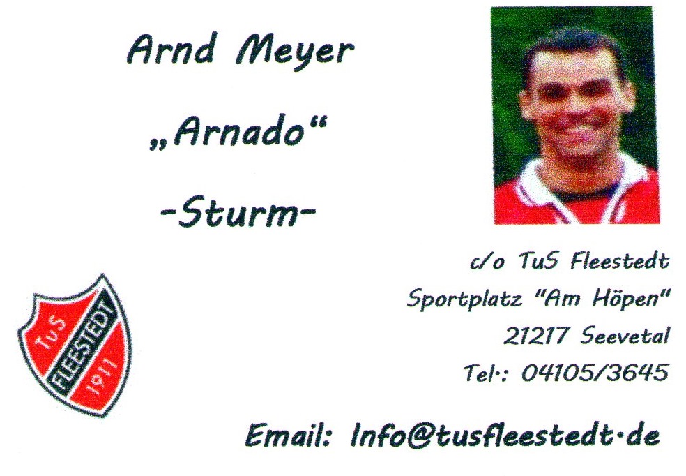 Visitenkarte einen Fussballstar's