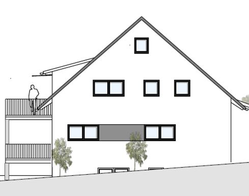 Plan Ostansicht Haus