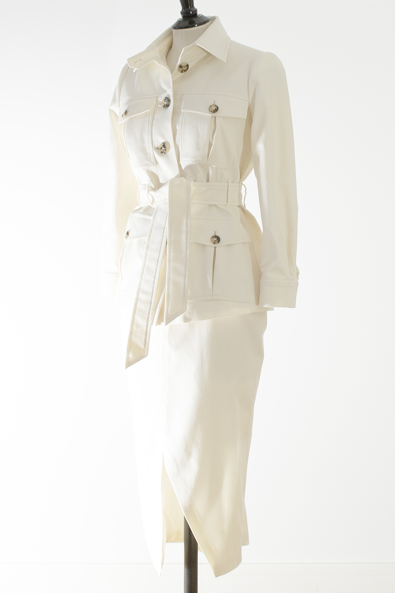 The Cotton Safari Jacket with matching asymetric skirt