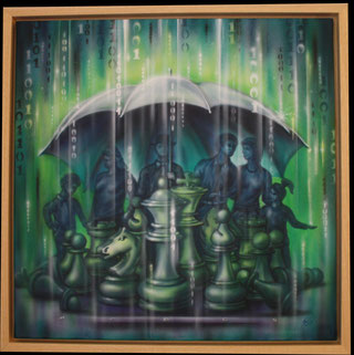 Schutz - 60x60 cm - Leinwand - Airbrush & Acryl