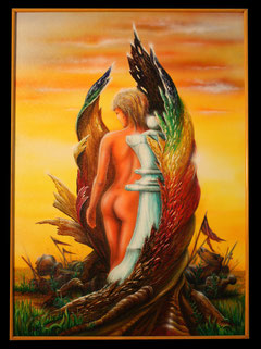 Entfaltung - 50x70 cm - Leinwand - Airbrush, Acryl & Öl