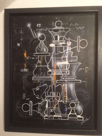 Menschliche Intelligenz III - 30x40 cm - Leinwand - Airbrush & Acryl