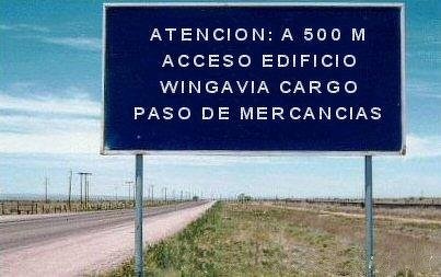 Carretera de acceso a la Sede Central de WGA en Madrid
