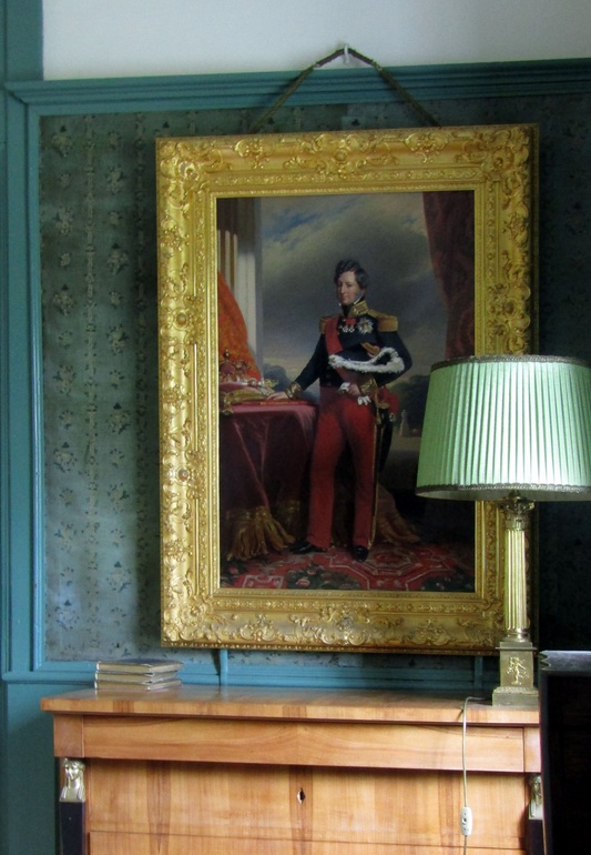 22. August 2019 - Auf Schloss Reichenau, im Zimmer, wo der spätere Bürgerkönig Louis-Philippe I. (König von Frankreich 1830-1848) vorher im Exil kurze Zeit gelebt hat.