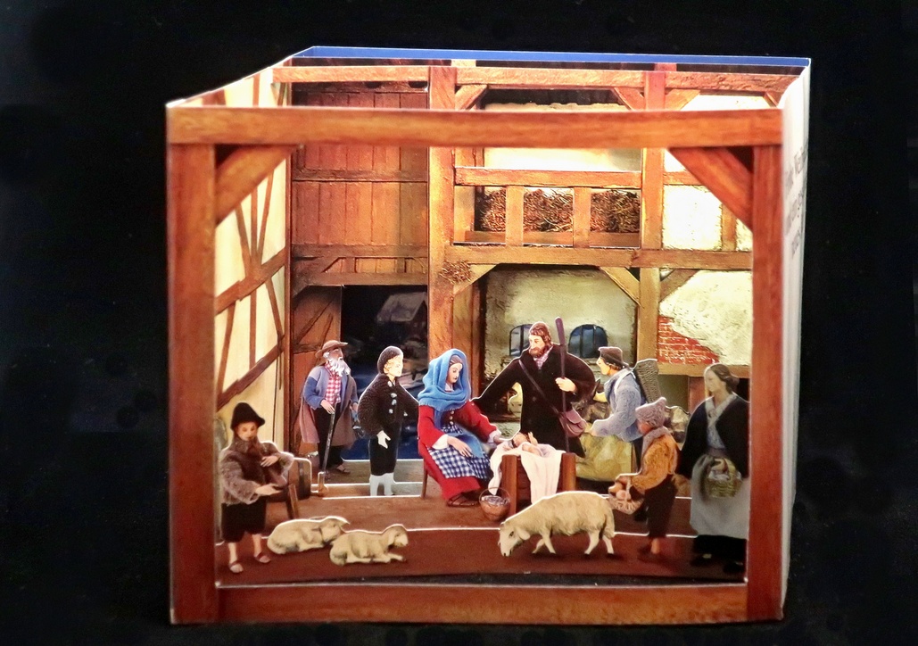 01. Dezember 2023 - Heute ist erster Advent. (Fränkische Guckkastenkrippe - Frauenkirche München)