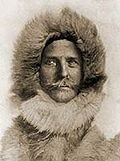 Karl May als Eskimo. Fotomontage.