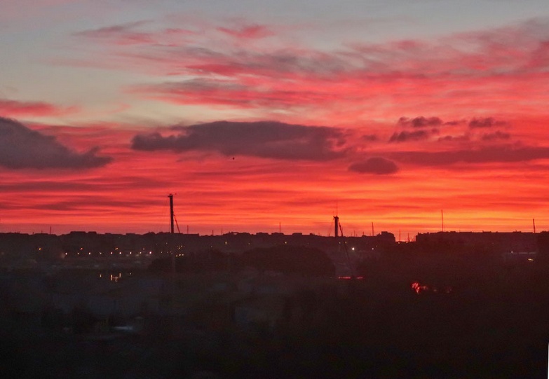 14. Januar 2023 - Am nächsten Morgen, wenn es Tag wird. Ein gutes oder ein schlechtes Wetterzeichen?