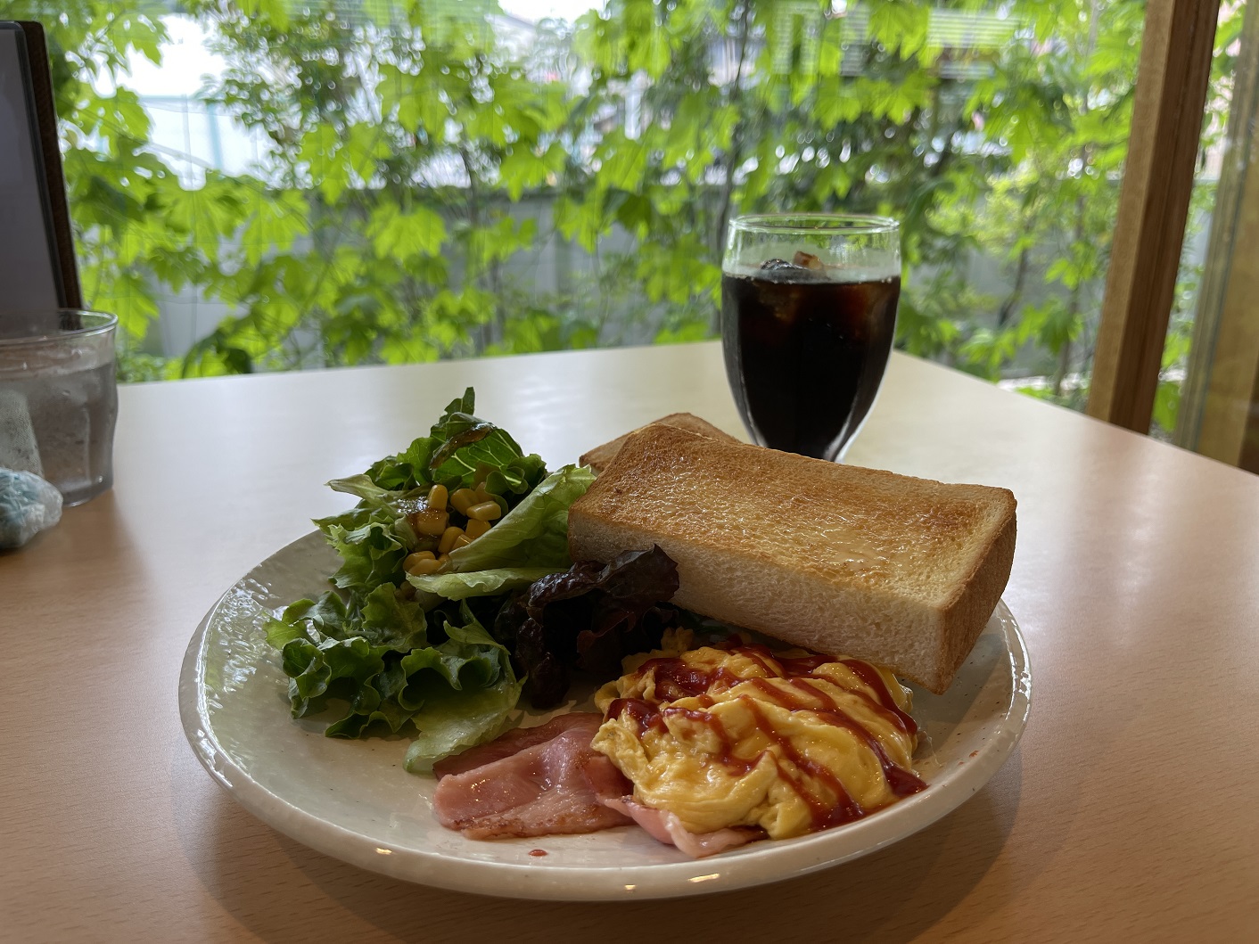 【モーニングハンター】春日井にあるCafe & Lunch ぽけっとさんの緑のカーテンが楽しめる席でモーニングを頂く！