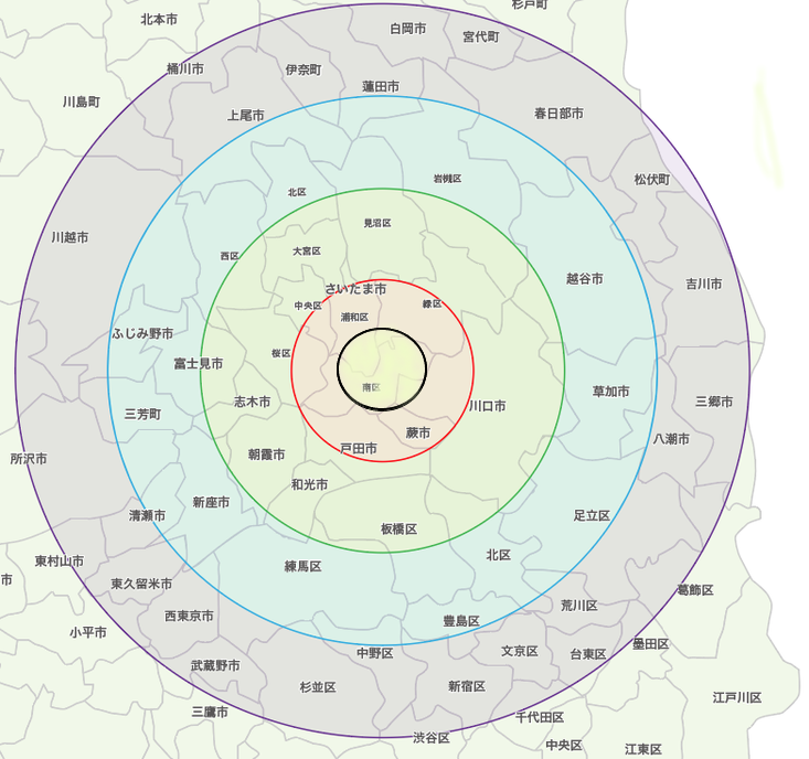 出張エリア図