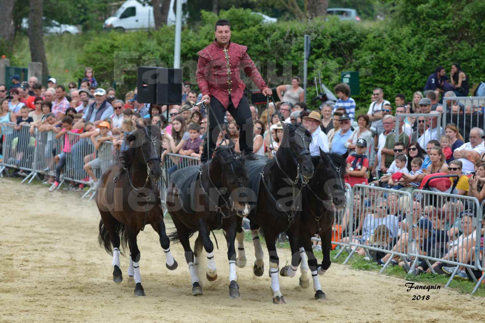 Spectacle Équestre le 3 juin 2018 à Saint Gély du Fesc - Poste Hongroise de 2 à 6 chevaux - Benoît SOUMILLE - 3