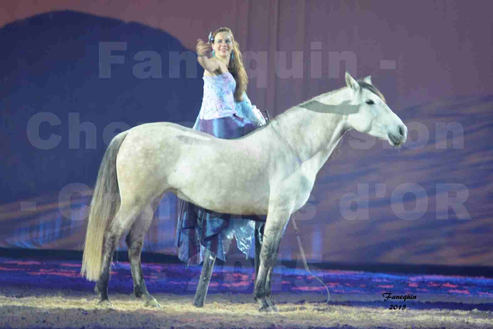 Cheval Passion 2015 - Spectacle des Crinières d'OR - Lucie VAUTHIER & 2 chevaux en liberté - 05