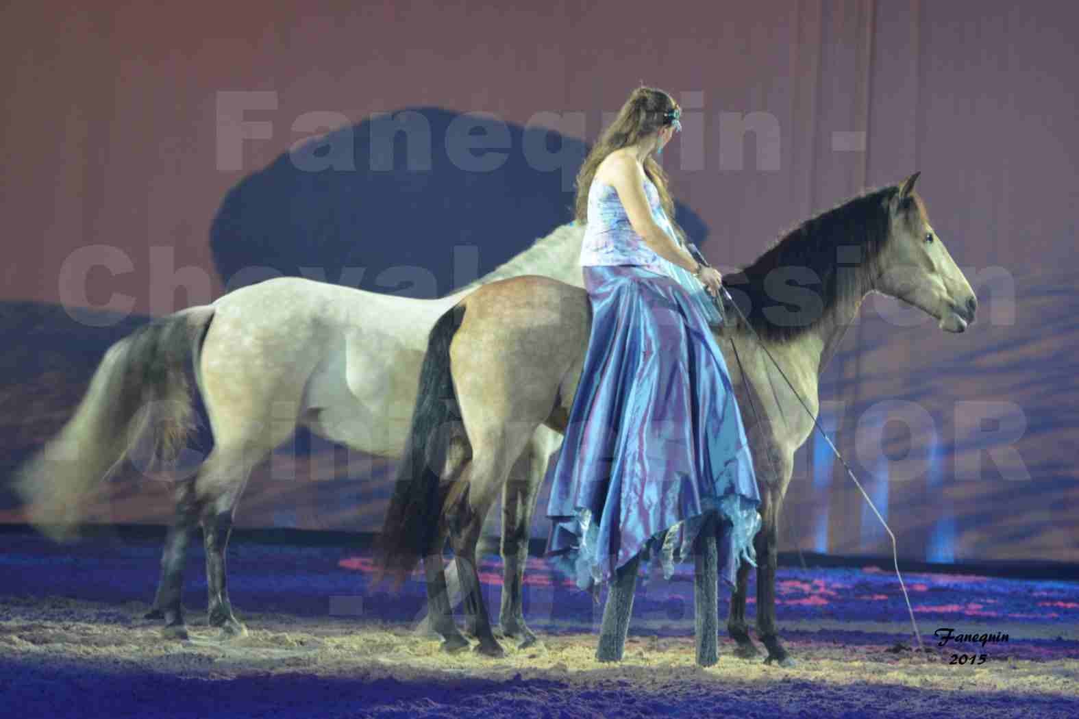 Cheval Passion 2015 - Spectacle des Crinières d'OR - Lucie VAUTHIER & 2 chevaux en liberté - 10