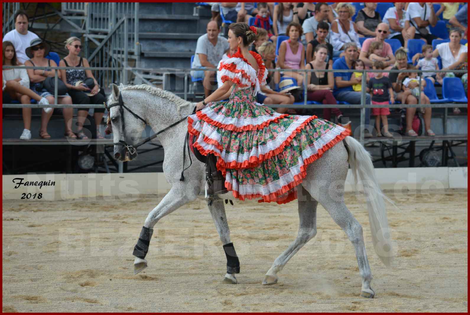 Spectacle en journée des "Nuits Équestres"  de la Féria de BÉZIERS 2018 - Lundi 13 Août - Carrousel de Cavalières - 06