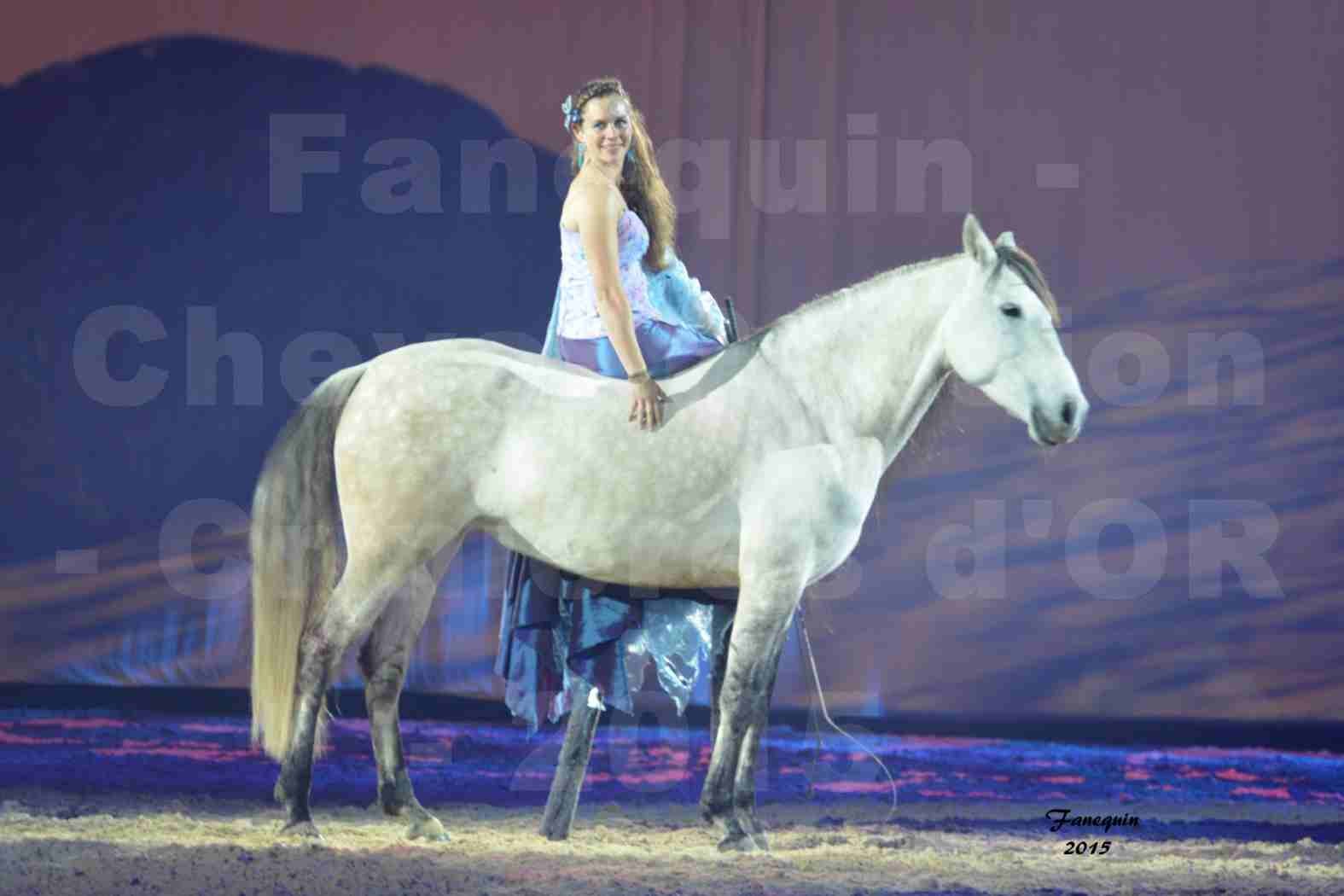 Cheval Passion 2015 - Spectacle des Crinières d'OR - Lucie VAUTHIER & 2 chevaux en liberté - 06