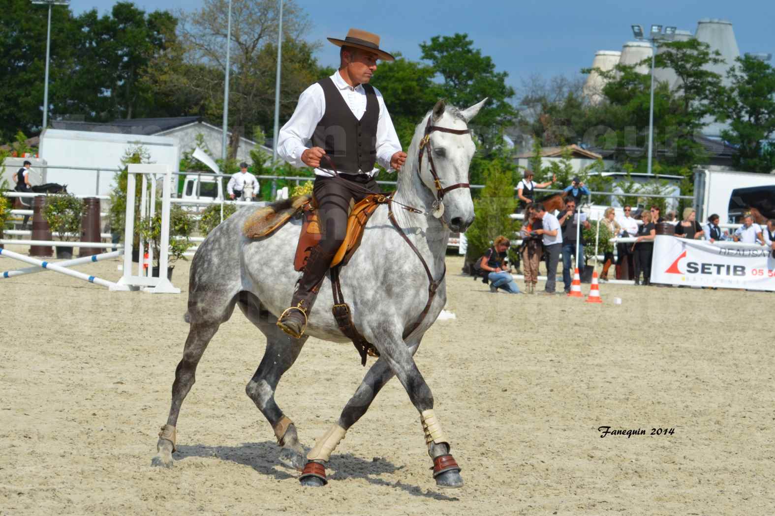 Salon Equitaine de Bordeaux en 2014 - concours Equitation de travail - Épreuve de Maniabilité chronométré - P - 01