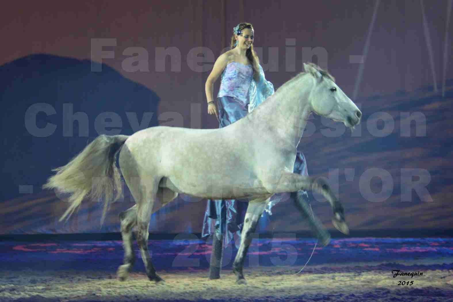 Cheval Passion 2015 - Spectacle des Crinières d'OR - Lucie VAUTHIER & 2 chevaux en liberté - 08