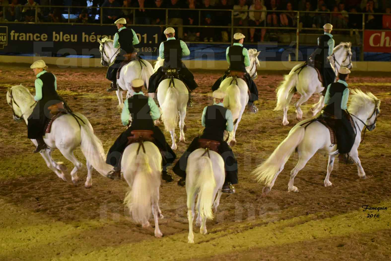 Féria de BEZIERS 2016 - Spectacle en nocturne - Carrousel de CAMARGUAISES - Lundi 15 Août 2016 - 11