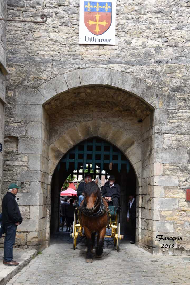 Défilé de calèches de 1900 à Villeneuve d'Aveyron - 