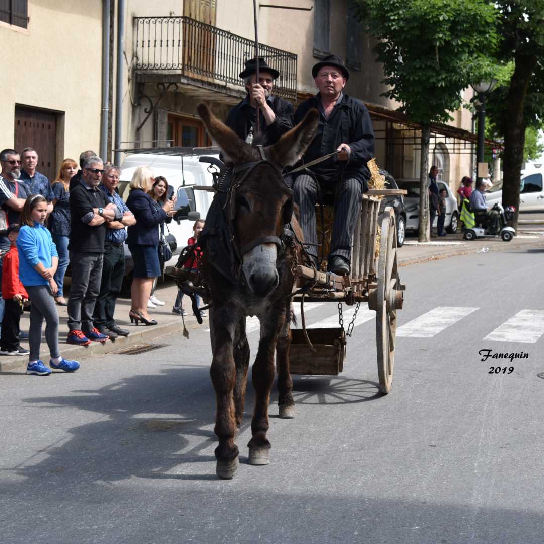 Défilé de calèches de 1900 à Villeneuve d'Aveyron - 