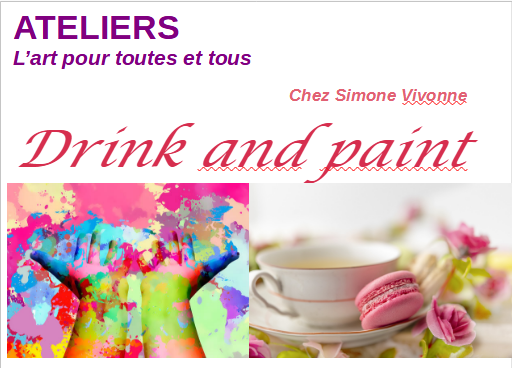 Drink and Paint à Vivonne  oct.nov.déc2024