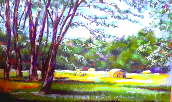 pastel paysage de Joëlle Poret