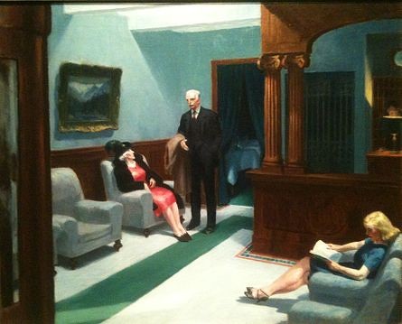 Hotel Lobby by Edward Hopper