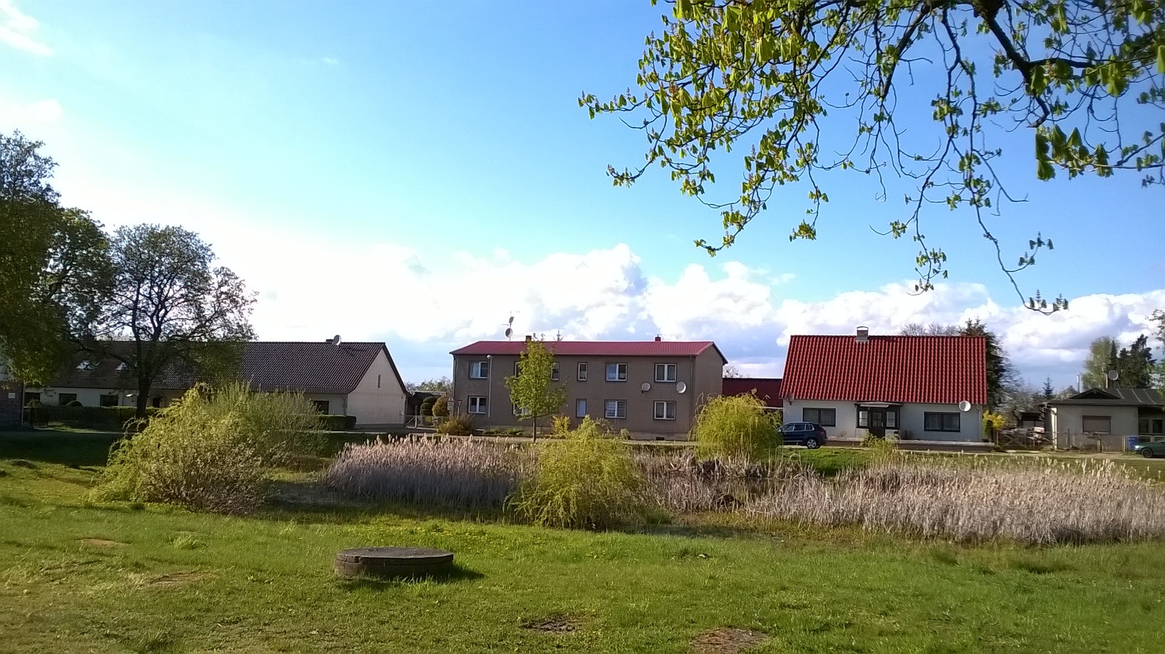 Wer brav ist, darf am Dorfteich die Enten füttern...