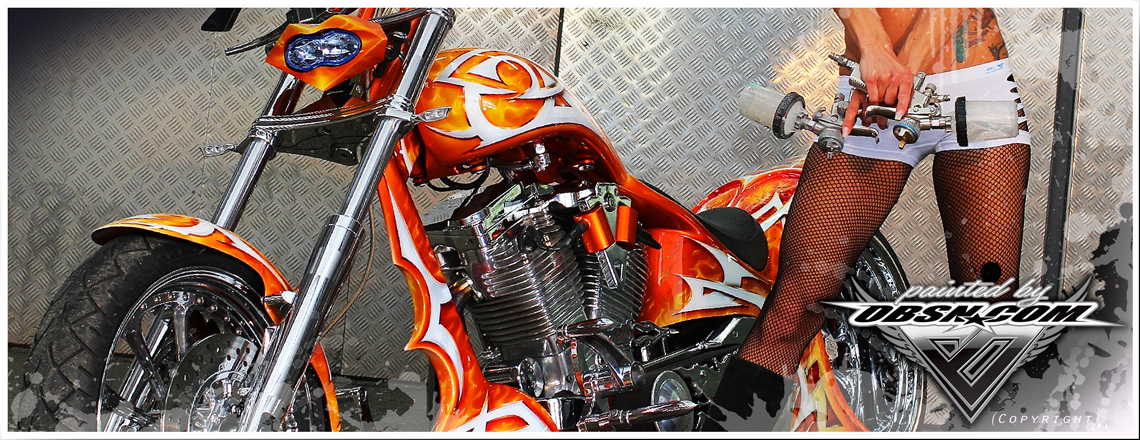 "AL"_S&S_Cycles_"Orange_Dream" CustomBike_Walz_Penz_Airbrush