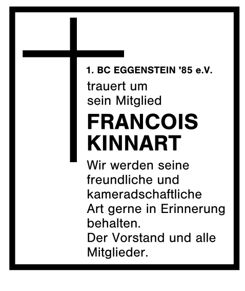 Nachruf Francois Kinnart