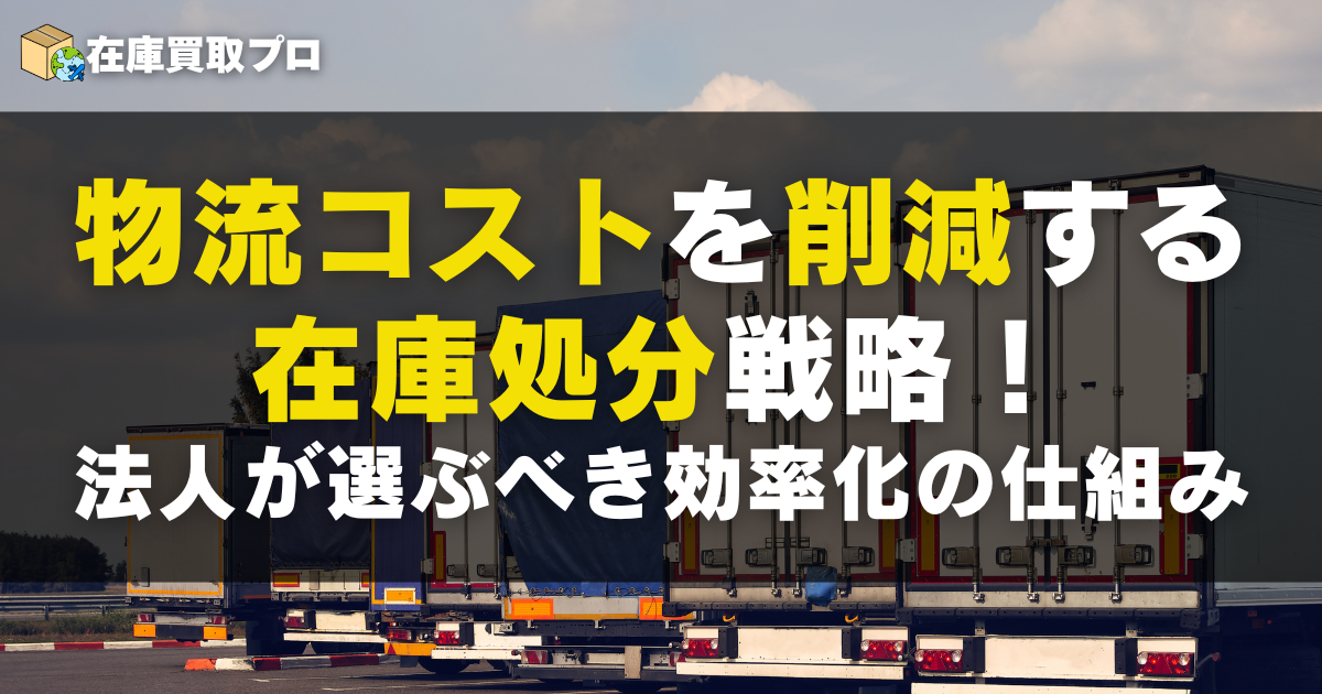 物流コストを削減する在庫処分戦略！法人が選ぶべき効率化の仕組み