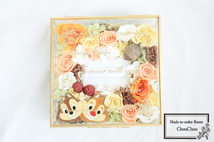 プロポーズ　１２輪のバラのリングケース アレンジ　order no 221108