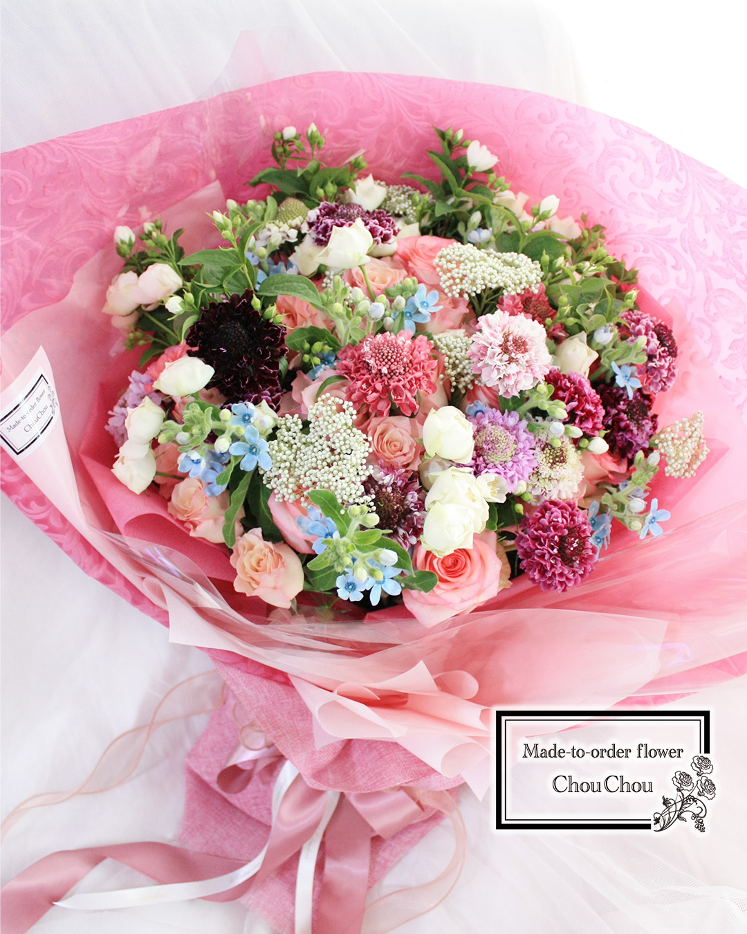 プロポーズ　生花の花束　東京ディズニーシー・ホテルミラコスタへ　　order no 240407