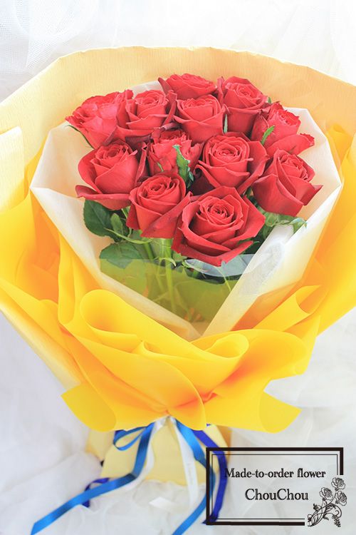 プロポーズ　１２本の赤薔薇（ダズンローズ）美女と野獣イメージ　order no 230207