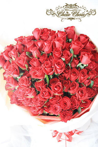 プロポーズ　１０８本の赤バラの花束　order no 180706