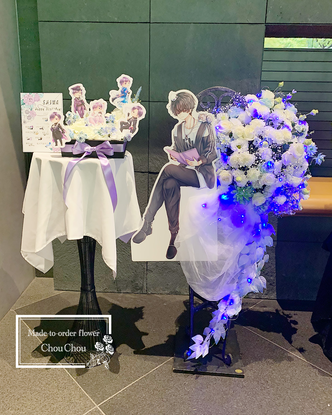 椅子&テーブルフラワースタンド　バースデーイベント　東京国際フォーラムへ　order no 231201