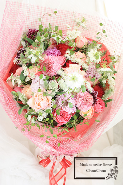 プロポーズ　デザイン性のある可愛い花束　 order no 210405
