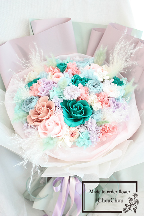 結婚記念日　プリザーブドフラワーの花束　order no 221208